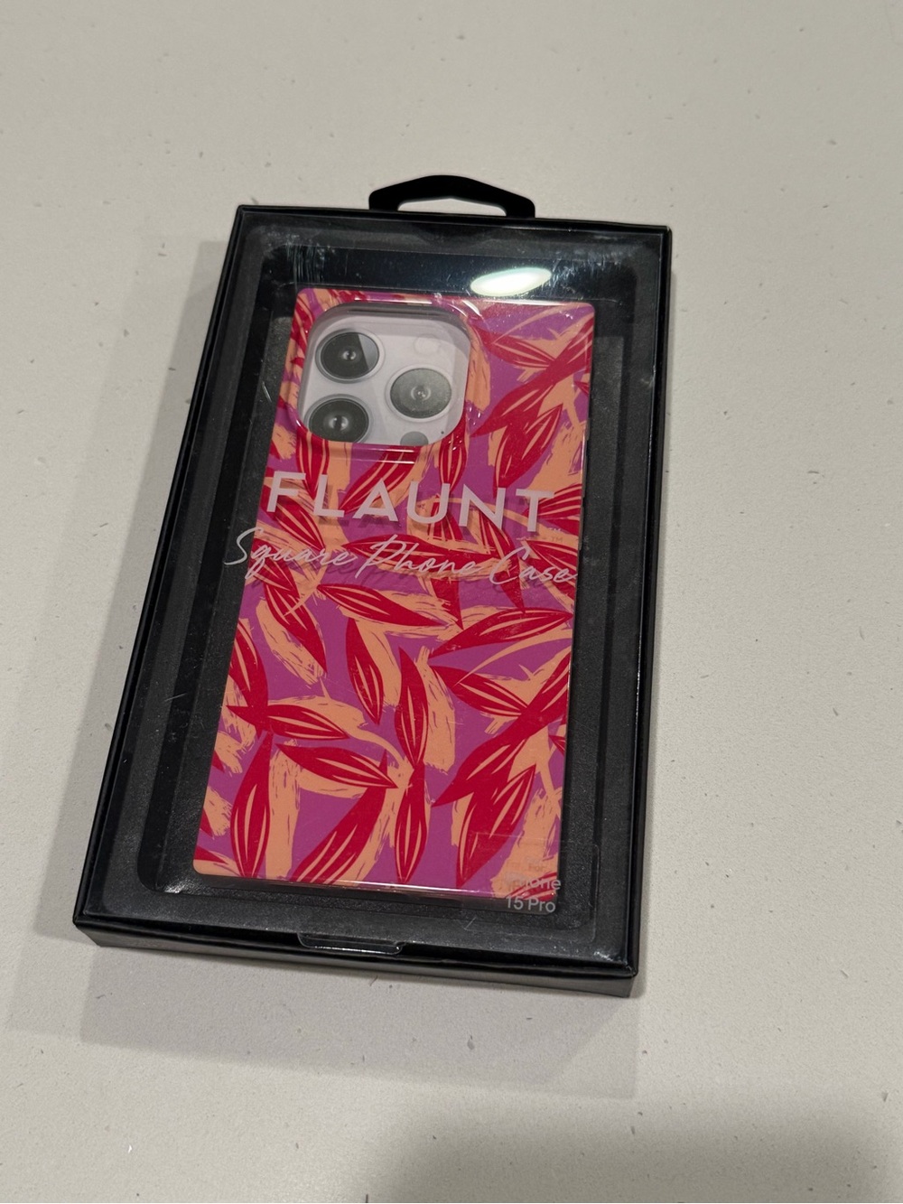 Flaunt “Tropicana” Pink & Red Floral Phone Case for iPhone 15 Pro